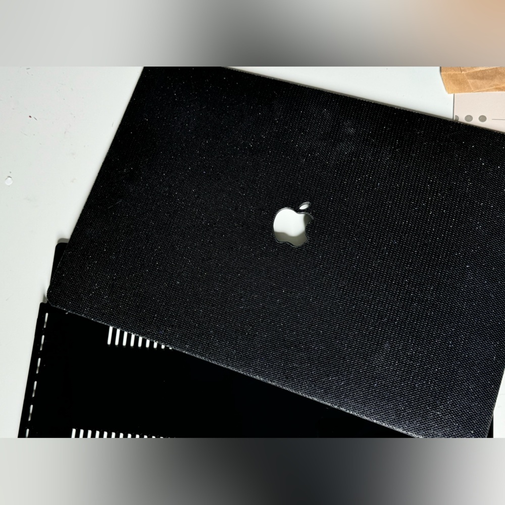 Black Glitter Caviar Silk MacBook Case from ChicGeeks